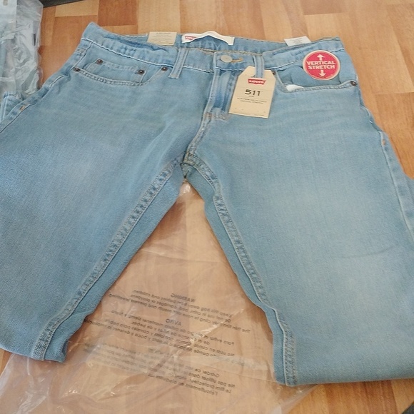 Levi's Big Boys 511 Slim Stretch Denim Blue Jeans, Dallas, 16 Regular 28x28 - Picture 7 of 8